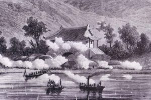 Les Français attaquant l'île Ganghwa
